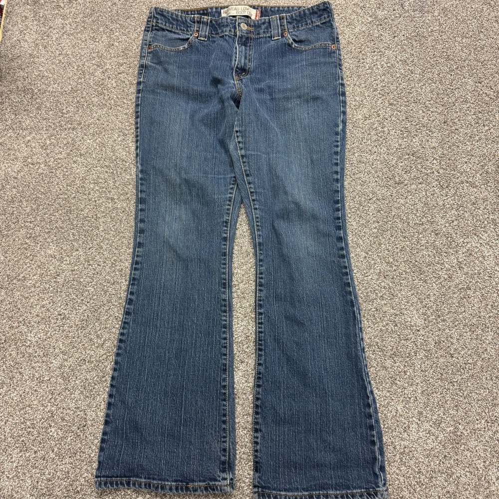 Y2K Levi's Nouveau Low Bootcut 525 Jeans Womens 12 Med Wash Blue Denim Pants